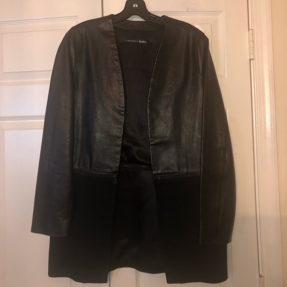 J Brand Leather and Suede Coat 2-in 1